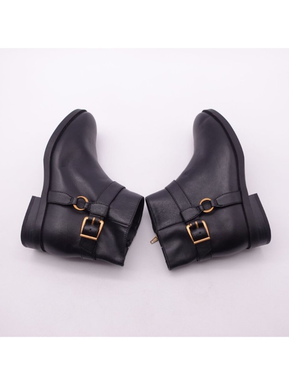 NWOB Vionic Rhiannon Leather Ankle Boots Black Size 6 Cowgirl Equestrian - Picture 3 of 7